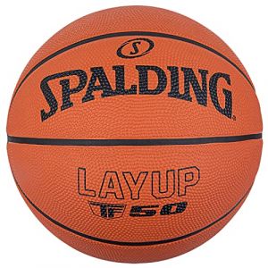 Image de Spalding TF-50 - Couleur Classique - Ballon de Basketball - Taille 4 - Basketball - Ballon pour d&eacute;butants - Mat&eacute;riau : Caoutchouc - Ext&eacute;rieur - Antid&eacute;rapant - Tr&egrave;s r&eacute;sistant - Non gonfl&eacute;