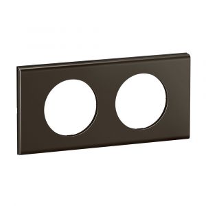 Image de Legrand Plaque de finition C&eacute;liane 2 postes - Nickel Sombre Satin&eacute;