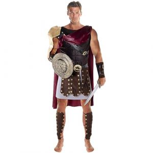 Morph Costume Gladiateur Romain Déguisement Soldat Romain Tenue Centurion Adulte Costume Historique M