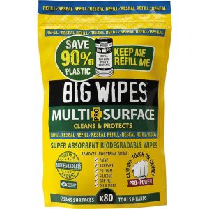 Big Wipes - recharge de 80 lingettes multi-surface (Formule 2024)