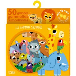 Editions Lito Les Animaux Sauvages Gommettes Petites Mains 18 mois