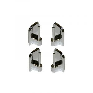 Ateliers 28 Supports - Crochets adhésifs/Autocollant pour Tringle de vitrage - Lot de 4 (Chrome)