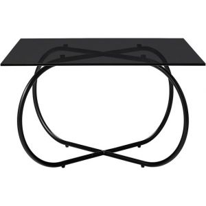 Image de AYTM Table basse Angui / Verre - 75 x 75 cm noir,fumé noir en verre