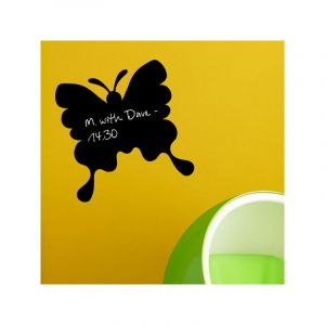 Ambiance Sticker Ardoise Tableau Noir - Stickers Muraux Adhésif Effaçable - Papillon - H90 x L90 cm