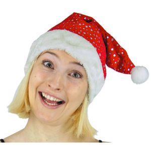 Ruedelafete Bonnet de Noël étoiles scintillantes