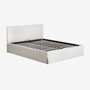 Lit Avec Sommier Coffre Tapiss&eacute; Lorea