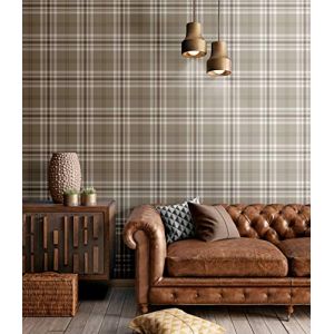 Catherine Lansfield &Agrave; Carreaux Ghampignon Papier Peint