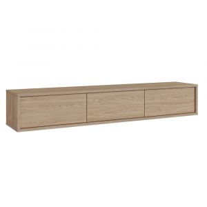 Meuble TV 3 portes 180 cm stratifiés beige