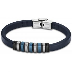 Image de Lotus Bracelet Urban Man LS1827-2-2 - Bracelet Cuir Bleu Acier Homme