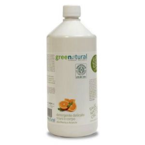 Image de Greenatural Savon Liquide Doux Menthe & Orange - 1000 ml