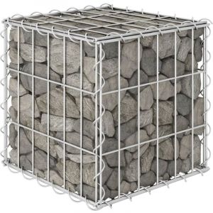 VidaXL Lit surélevé cube à gabion Fil d'acier 30x30x30 cm