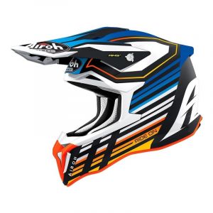 Airoh Casque cross Strycker Shaded bleu/blanc/orange mat- S