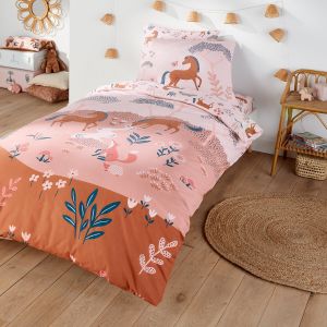 Housse de couette coton, Bagatelle Imprimé Rose Taille 140x150 cm;140x200 cm;200x200 cm;240x220 cm