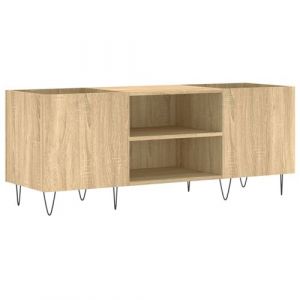 VidaXL Armoire à disques chêne sonoma 121x38x48 cm bois d'ingénierie