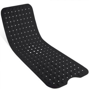 Tapis de bain Avalo / Tapis de douche antidérapant - 100x40CM - Noir - Avec ventouses - Tapis de douche antidérapant pour douche - Tapis de bain