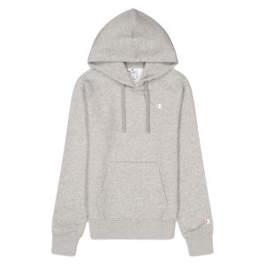 Champion Legacy Basics W Light Powerblend Fleece Sweatshirt à Capuche, Gris chiné Clair, L Femme