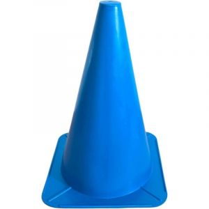 Cyclingcolors 1x Cône de Signalisation 24cm Plot Support Plastique Entraînement Football Marquage Circulation Sport Jeux Barrière Parcours Canin Agility, Bleu