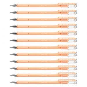 Pentel K108-P Hybrid Milky Stylo Roller Encre Gel Pastel Orange x12