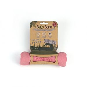 Becothings Becobone Jouet Os pour Chien Grand Rose