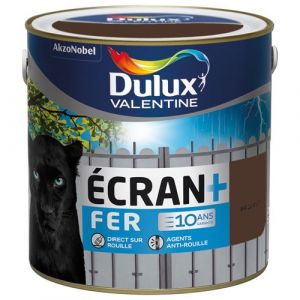 Dulux Valentine Peinture fer brillant écran+ 2 L - brun normandie - Peinture antirouille, Peinture métal