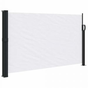 VidaXL Auvent latéral rétractable Blanc 120x500 cm, écran d’intimité de Jardin, Brise-Vue de Balcon, écran d'extérieur, Brise-Vue d'extérieur