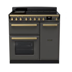 Falcon PIANO DE CUISSON ESTEL DELUXE TAB IND 90 CM ARDOISE LAITON ANTIQUE