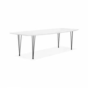 Table à Manger Extensible "Suto" 170 270cm Blanc Mat Prix