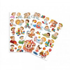 Gommettes pour enfant - Bébés bambins - 2 planches - 43 pièces