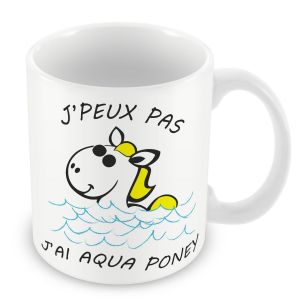 Mug Céramique Tasse Tasse J'peux Pas J'ai Aqua Poney