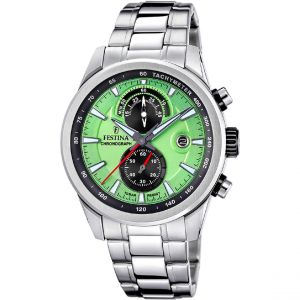 Festina Montre Homme Timeless Chronograph - F20694-3 Bracelet Acier Argent&eacute;