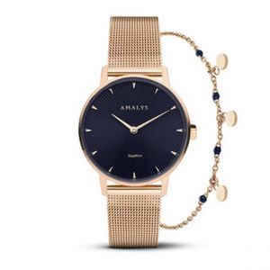 Coffret Bijou Flore et Montre Amalys - AMW-192