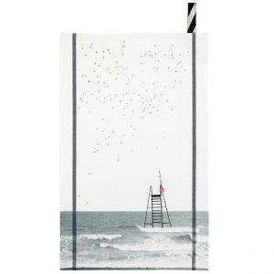 Declikdeco Torchon Plouf Blanc 50 x 70