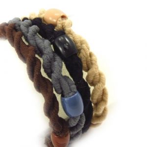 Les Trésors de Lily [K6510] - Set de 4 élastiques 'Coloriage' marron beige