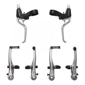 Image de Ultime Bike Kit d'étriers et leviers de frein VTT V-brake argent (paire)