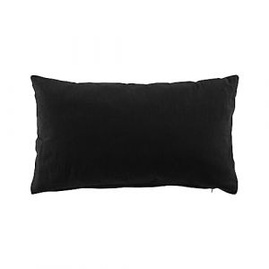 Douceur d'intérieur, Coussin Déhoussable (30 x 50 cm) Twily Noir, Coton / Polyester Recyclé