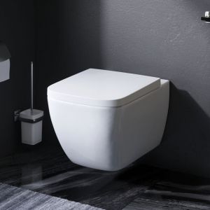 Am.pm - wc Set Pack wc Bâti-support + wc suspendu sans bride + Abattant softclose + Plaque chrome