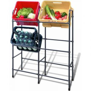 VidaXL Tagère pour 6 caisses en acier