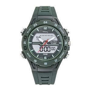Tekday Montre homme - 656232 Bracelet Résine Vert
