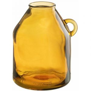 Vase Anse en Verre "Bouteille" 45cm Ocre Prix