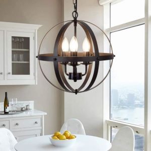 Lustre Ganeed Luminaire Suspendu Moderne, Lustre Moderne Led À Intensité Variable Pour Îlot De Cuisine Avec Spots, Suspension Suspendue Réglable Pour Salle À Manger Salon Couloir, 34w 6 Feuilles