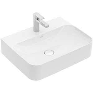 Villeroy & Boch Finion Lavabo 60x47cm avec 1 trou pour robinetterie ceramic+ avec trop plein caché blanc 416864r1