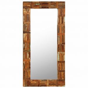 Image de VidaXL Miroir mural Bois de récupération massif 60 x 120 cm