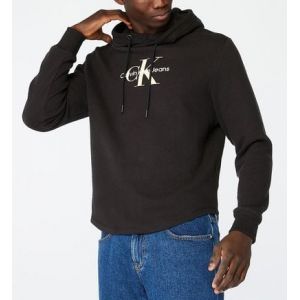 Calvin Klein Sweat à capuche coton gaufré signature Noir Jeans - Couleur Noir - Taille XL