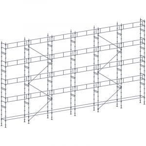 Echafaudage façadier 190 m² garde-corps