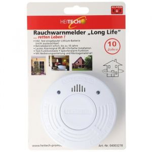 Heitech Rauchmelder Long life inkl. Lithium Batterie 85dB
