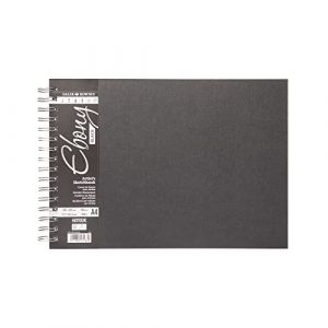 Daler Rowney Cahier &agrave; spirales Format paysage 265 x 210 mm Noir