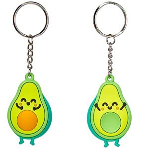 Mr. Wonderful Lot de 2 porte-cl&eacute;s en forme de personnages qui s&rsquo;embo&icirc;tent &agrave; la perfection en caoutchouc Multicolore 4 x 4 cm