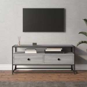 VidaXL Meuble TV sonoma gris 100x35x45 cm bois d'ingénierie