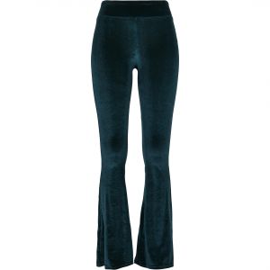 Urban classics Leggings Da Donna A Vita Alta in Velluto, Bleu Sarcelle, XXL Femme