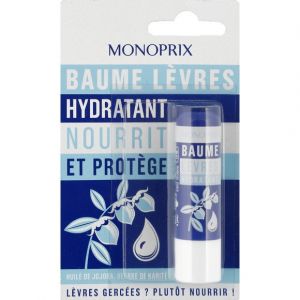 Monoprix Baume l&egrave;vres hydratant nourrit et prot&egrave;ge huile jojoba, beurre de karit&eacute;